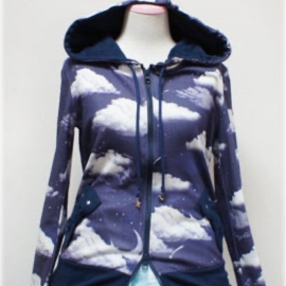 RARE Angelic Pretty Misty Sky Parka in Navy One Size - Picture 1 of 8